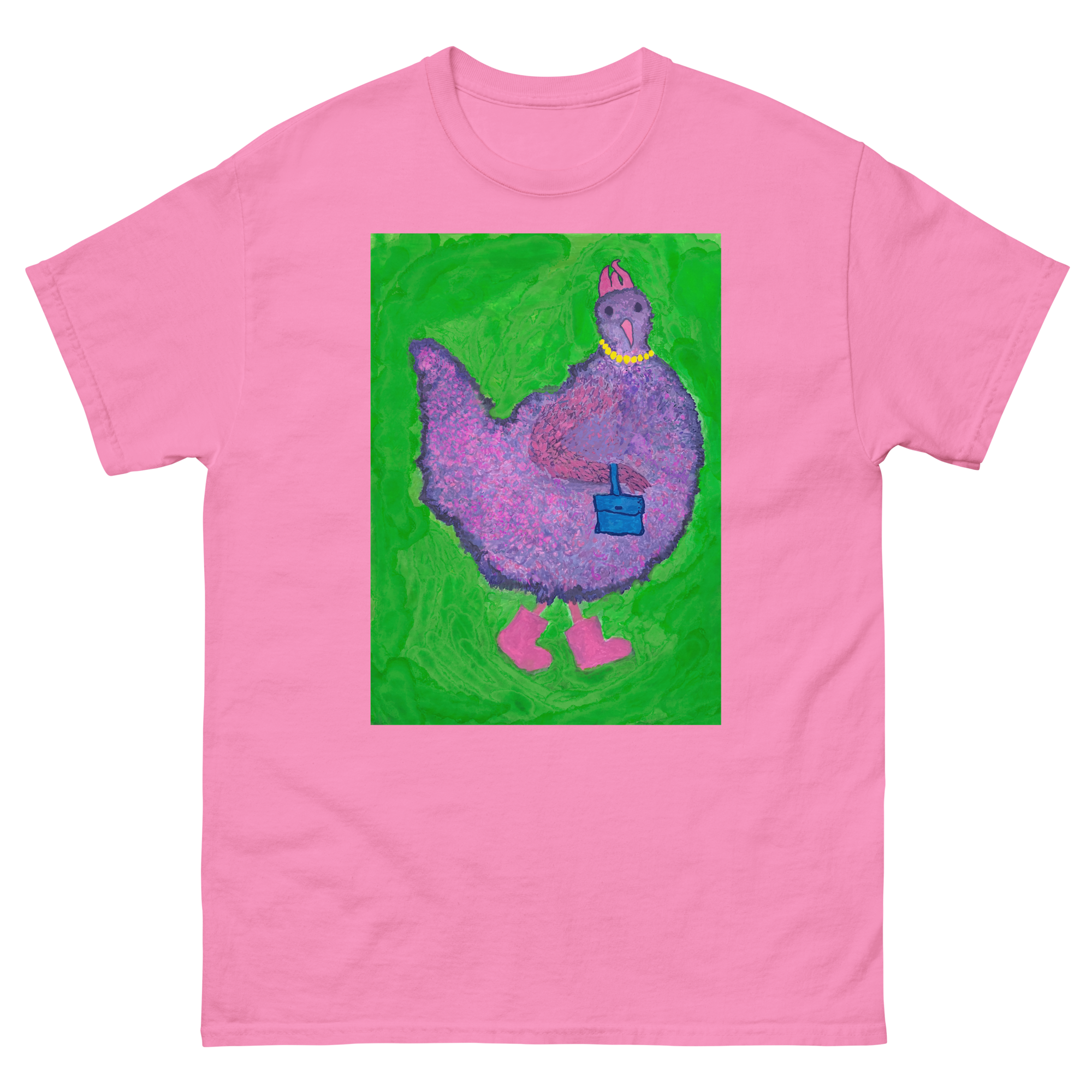 Minerva goes shopping - Light Pink/Unisex T-shirt