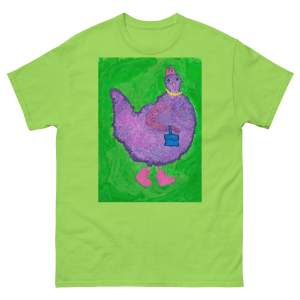 Minerva goes shopping - Lime green/Unisex T-shirt