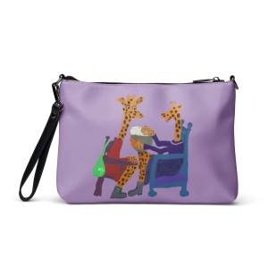 Friends eating popcorn (crossbody bag)