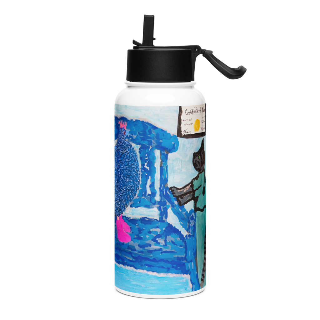 Checkup with Freddie (Stainless steel water bottle)
