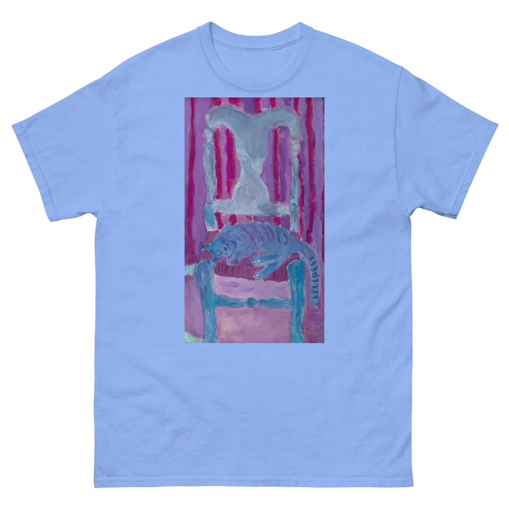 Blue Striped Cat (Unisex classic tee)